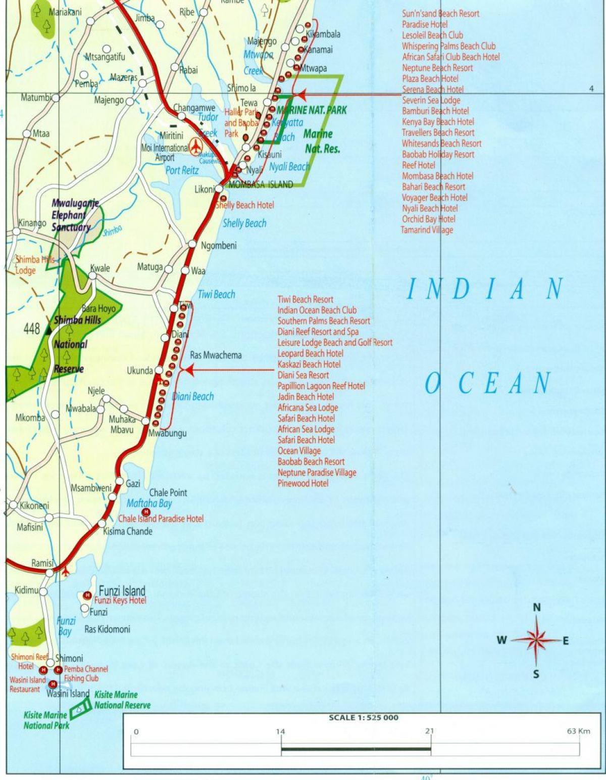 peta dari Kenya coast