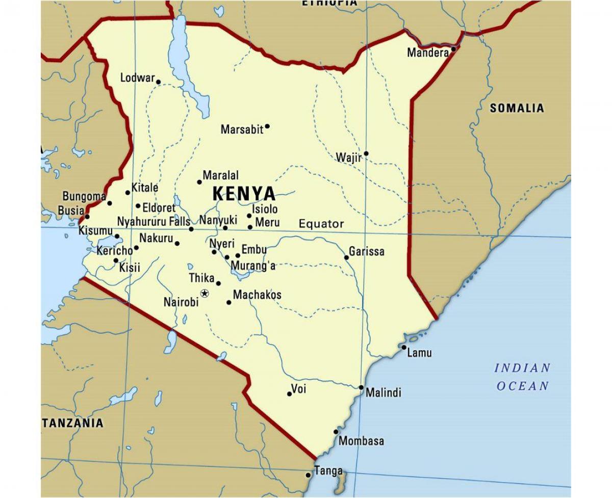 khatulistiwa di Kenya peta