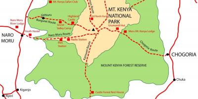 Peta dari gunung Kenya