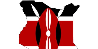 Peta dari Kenya bendera