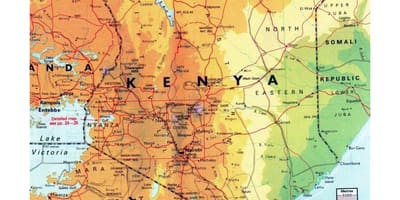 Kenya geografis peta