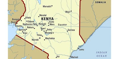 Khatulistiwa di Kenya peta