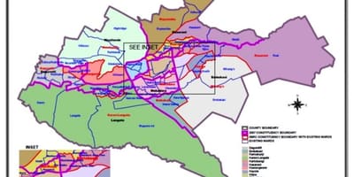 Kenya konstituen batas-batas peta
