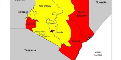Peta dari Kenya malaria