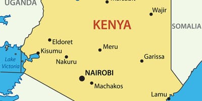 Peta dari negara Kenya