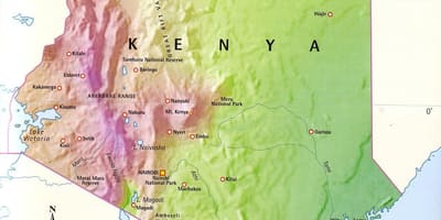 Peta dari gunung Kenya