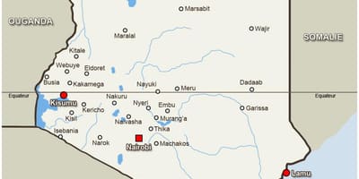 Peta dari kitale, Kenya