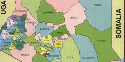 Peta baru dari Kenya kabupaten
