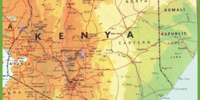Kenya peta jaringan jalan