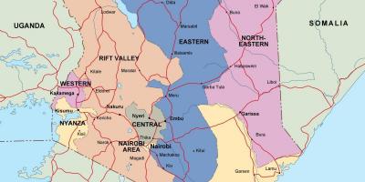 Peta dari peta politik Kenya