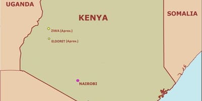Peta dari peta sederhana dari Kenya
